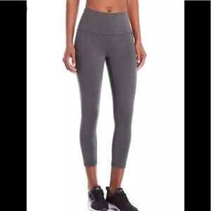 L Reebok gray NEW leggings capris running workout